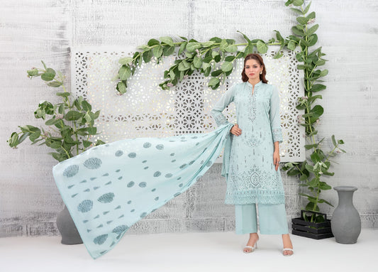 ZARIDA BY TAWAKKAL UN-STITCHED 3PC | D-1974