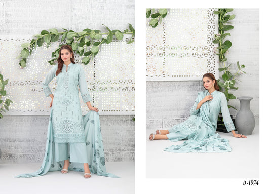 ZARIDA BY TAWAKKAL UN-STITCHED 3PC | D-1974