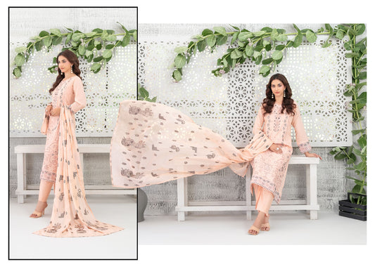 ZARIDA BY TAWAKKAL UN-STITCHED 3PC | D-1975