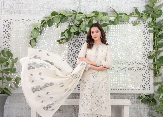ZARIDA BY TAWAKKAL UN-STITCHED 3PC | D-1976