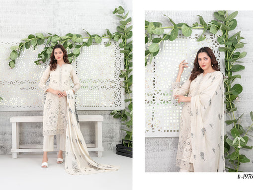 ZARIDA BY TAWAKKAL UN-STITCHED 3PC | D-1976
