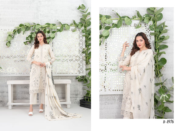 ZARIDA BY TAWAKKAL UN-STITCHED 3PC | D-1976