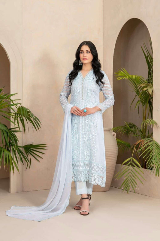 ZAURA BY TAWAKKAL SEMI-STITCHED 3PC | D-03