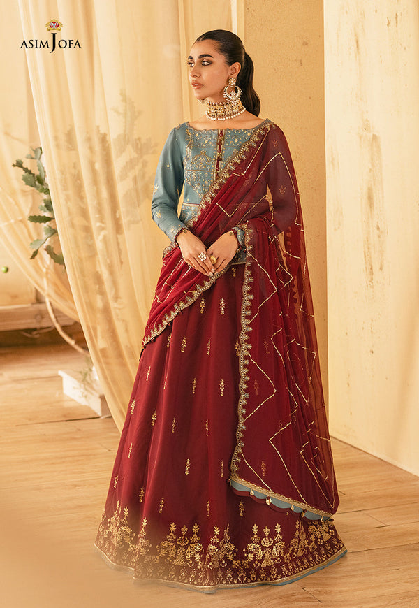 MAHROMAAH FESTICE UN-STITCHED CHIFFON COLLECTION BY ASIM JOFA - AJM-02