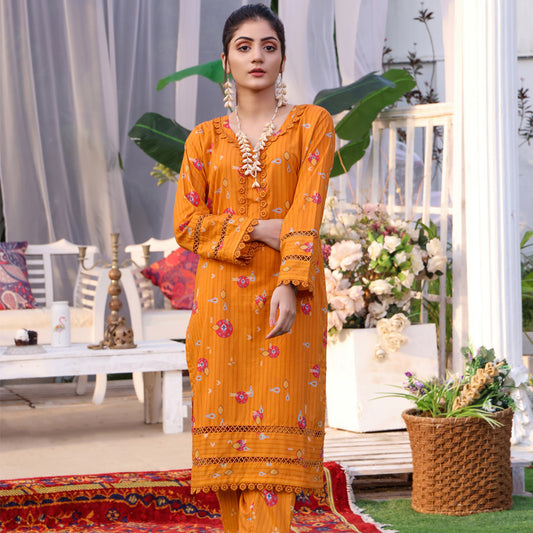 IDENTIC SEPERATES UN-STITCHED LAWN 2PC BY REGALIA - 21