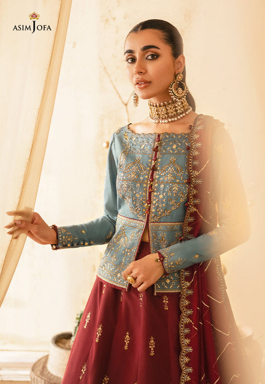 MAHROMAAH FESTICE UN-STITCHED CHIFFON COLLECTION BY ASIM JOFA - AJM-02