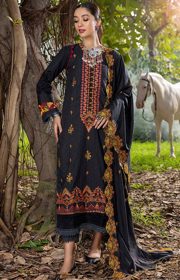 SUNSHINE BLOOM UN-STITCHED EMBROIDERED LAWN BY AL ZOHIAB - 03