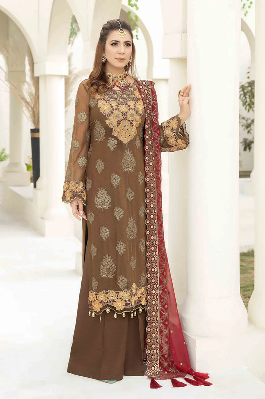 MAJESTIC UN-STITCHED CHIFFON BY IMROZIA-M-13 FAIN