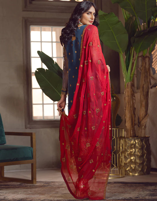 LE FESTA CHIFFON UN-STITCHED BY EMAAN ADEEL - LF-703