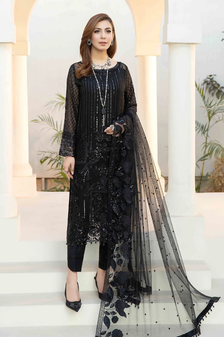 MAJESTIC UN-STITCHED CHIFFON BY IMROZIA-M-15 SOLACE