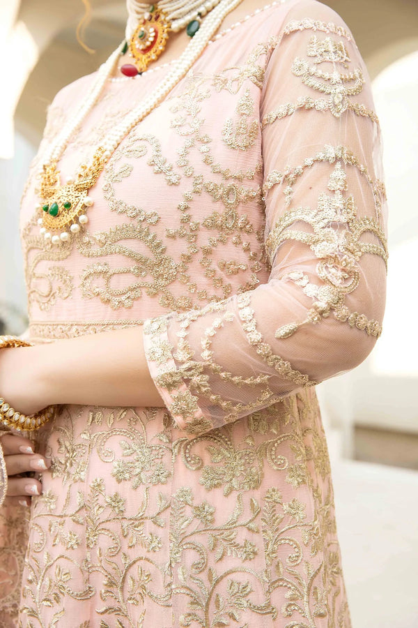 MAJESTIC UN-STITCHED CHIFFON BY IMROZIA-M-16 PALE BLOOM