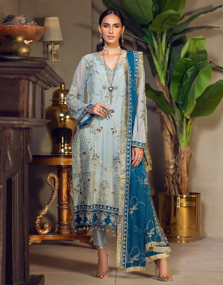 LE FESTA CHIFFON UN-STITCHED BY EMAAN ADEEL - LF-709