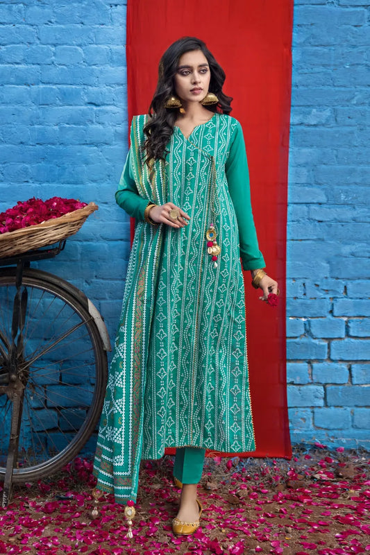 Gul Ahmed 3PC Chunri Unstitched Embroidered Lawn Suit CL-22116