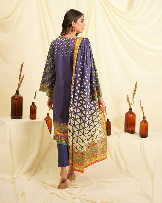 Shirt Shalwar Dupatta - Kimberly Purple - Cambric Suit-3pc