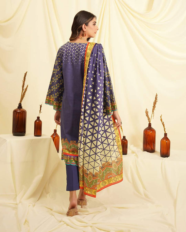 Shirt Shalwar Dupatta - Kimberly Purple - Cambric Suit-3pc