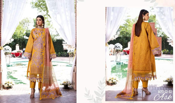 THE MODA UN-STITCHED LUXURY LAWN -MFD-22-E2