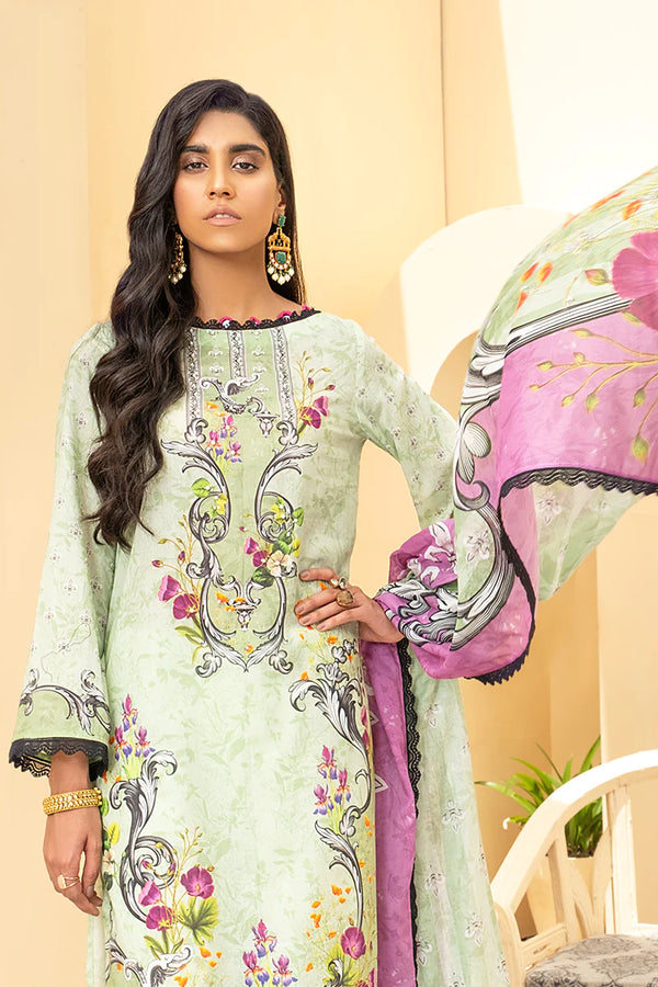 CROSS STITCH - UNSTITCHED DAILY LAWN (PASTEL ORNATE)