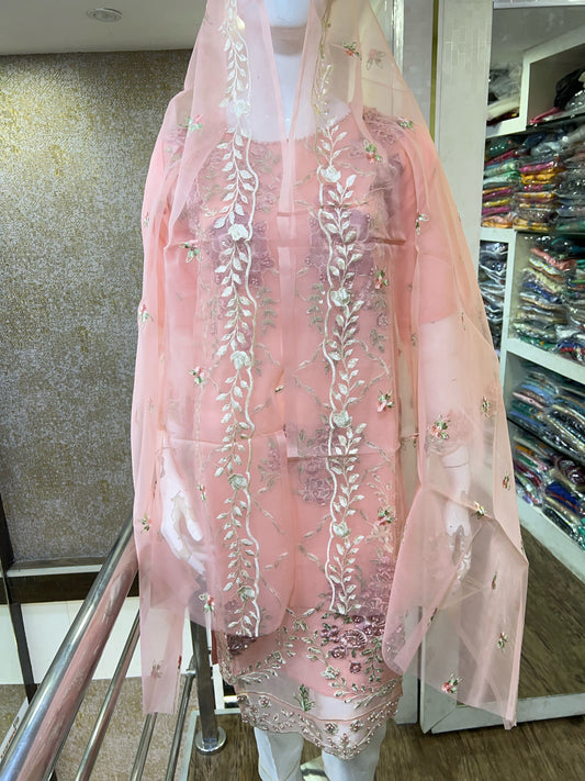 AGHA NOOR REPLICA STITCHED- 01 BABY PINK
