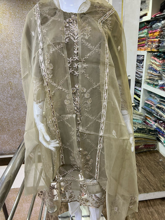 AGHA NOOR REPLICA STITCHED- 11 BROWN