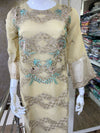 AGHA NOOR REPLICA STITCHED- 14 BEIGE
