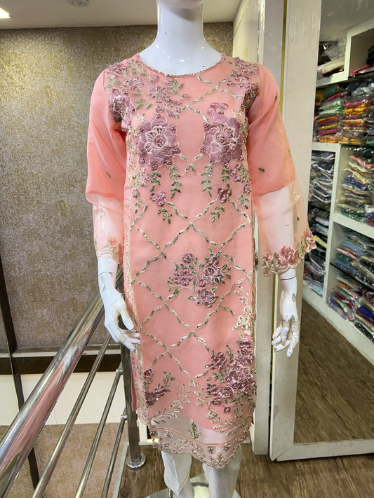 AGHA NOOR REPLICA STITCHED- 01 BABY PINK