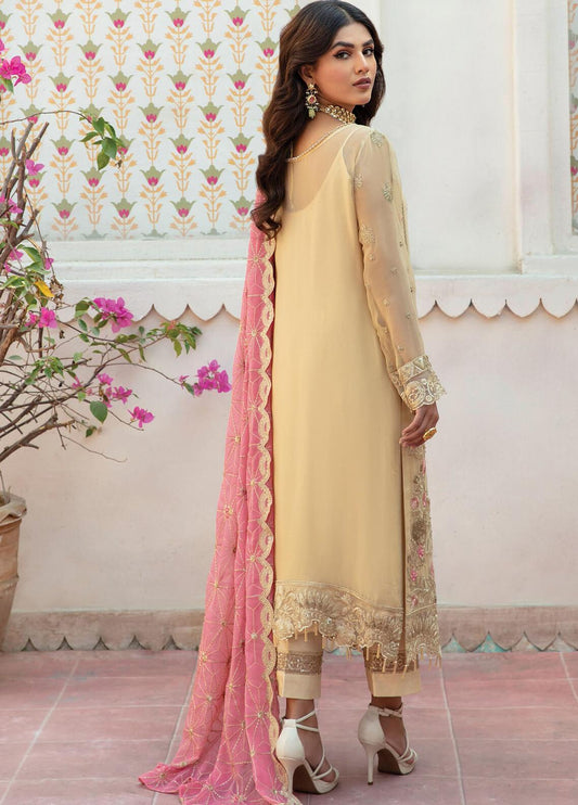 MAJESTIC BY IMROZIA EMBROIDERED CHIFFON M-10 Luminous Blush